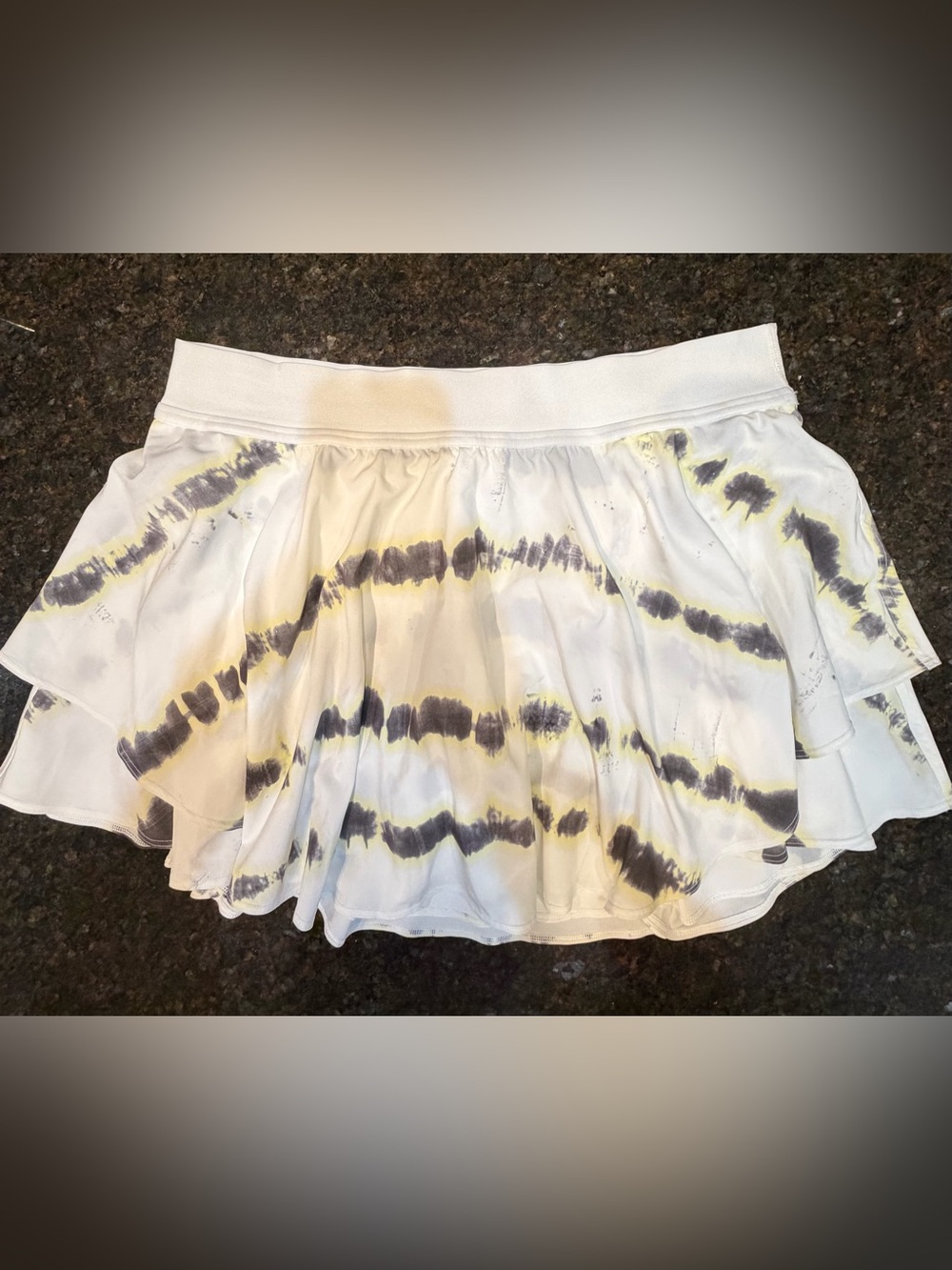 Lululemon Court Rival High-Rise Skirt Long - Transverse Yellow Multi - Sz 14*